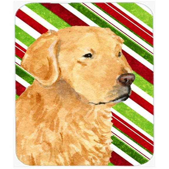 Golden Retriever Candy Cane Holiday Christmas Mouse Pad, Hot Pad Or Trivet