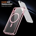 thumbnail image 2 of Decase Magnetic Case for iPhone XR,Compatible with Mag-safe,Military-Grade Protection,Slim Stylish Non-Yellowing Shockproof Case for iPhone XR,Clear Anti-Scratch Back Cover,Pink, 2 of 8