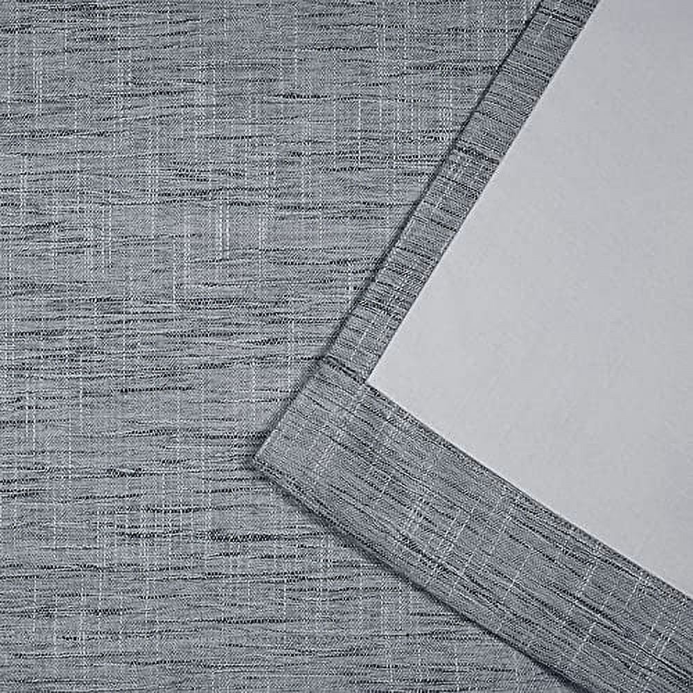 Exclusive Home Burke 100% Blackout Grommet Top Curtain Panel Pair, 52"x96", Indigo, Set of 2