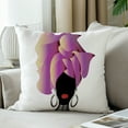thumbnail image 3 of LALILO Throw Pillow Covers Portrait Young Black Woman African Cushion Cover 18" x 18", 2 Pack, 3 of 6