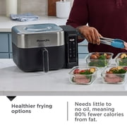 PowerXL 6.3 Quart AirMax Air Fryer Oven with Four Presets and Compact Two-Tier Design, 450F Maximum Temperature, No Preheat Needed