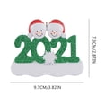thumbnail image 7 of Family of 4 Christmas Tree Ornament 2021 - Snowman Parent Children Hat Play Snowball Red Sign Winter Activity Tradition Gift Year, 7 of 7