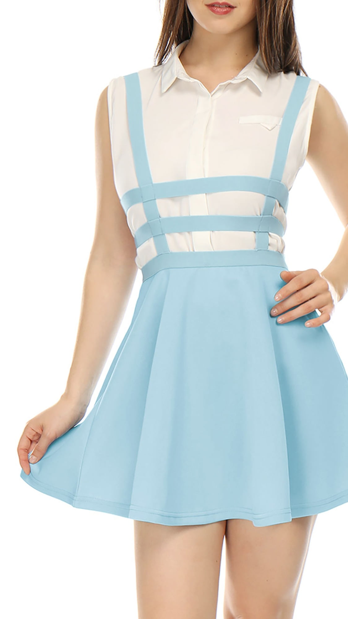 walmart light blue dress