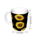 thumbnail image 2 of Yiaed Sunflower (2) Print Ceramics Coffee,Large Handle Design,Extra Large Tea and Coffee Cup for Office and Home Mugs, 2 of 6