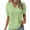 Z02-Green1, variant on GEWSEY Linen Shirt for Women Button Down Short Sleeve V Neck Shirts Solid Color Comfy Tops Summer Casual Dressy Tunic Top Hot Pink, L