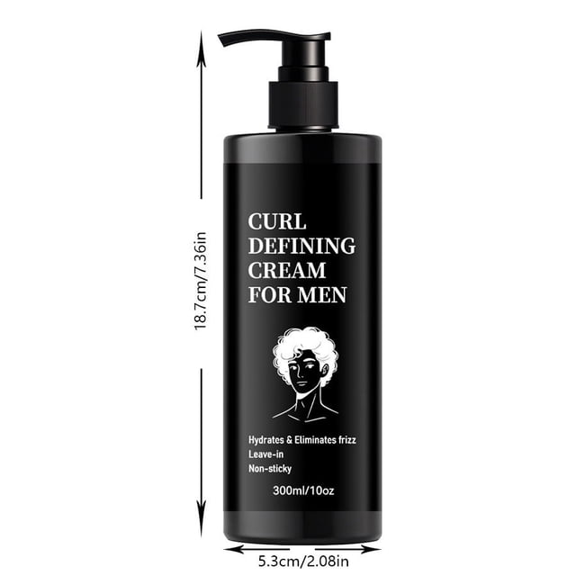 Pisexur Belleza Maquillaje Crema definidora de rizos para hombre - Crema hidratante sin enjuague para peinar y controlar el frizz, para cabello ondulado, rizado y grueso. Ppara mujeres y hombres