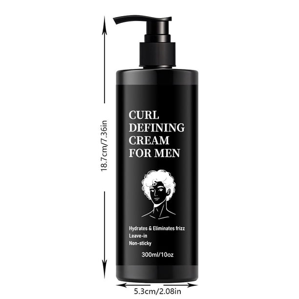 Pisexur Belleza Maquillaje Crema definidora de rizos para hombre - Crema hidratante sin enjuague para peinar y controlar el frizz, para cabello ondulado, rizado y grueso. Ppara mujeres y hombres