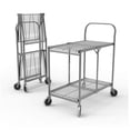 thumbnail image 4 of Luxor WSCC-2 Two-Shelf Collapsible Wire Utility Cart, Silver, 4 of 10