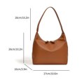 thumbnail image 2 of Bolso de hombro minimalista para mujer bolso diario de cuero PU para axila para damas (marrón), 2 of 9