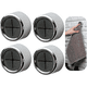 thumbnail image 1 of 4 Ganchos Toalla Adhesivos Circulares Elegantes Autoadhesivo, 1 of 8