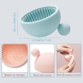 thumbnail image 3 of Lavadora de brochas cosmética portátil para un mantenimiento sin esfuerzo de las herramientas de belleza, alfombrilla limpiadora de brochas de maquillaje de silicona, paquete de 2, 3 of 8