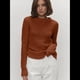thumbnail image 4 of Suéter Básico de Cuello Redondo para Mujer, Jersey de Larga y Cuello Redondo. Caqui M, 4 of 10