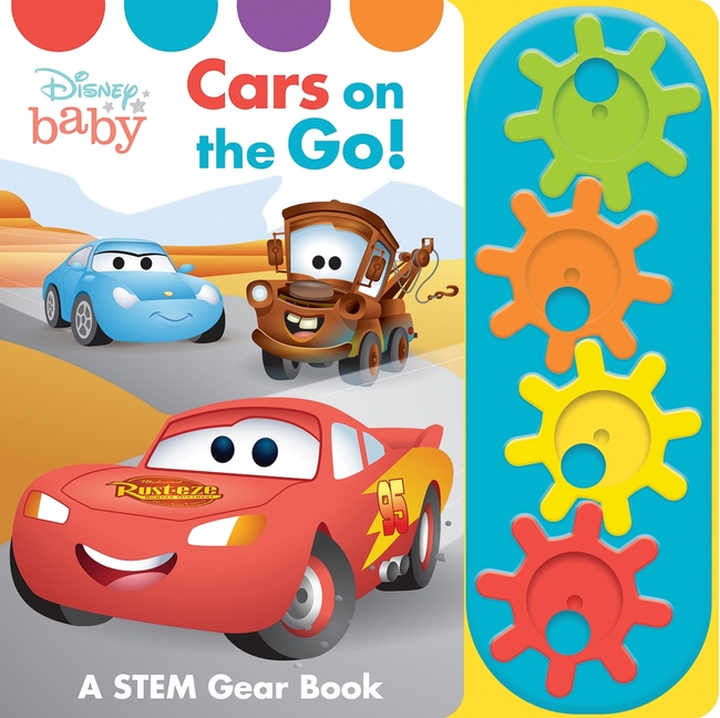 disney baby cars on the go a stem gear sound book a stem gear book board book walmart com