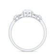 thumbnail image 2 of Rosec Jewels Moissanite Oval Engagement Ring with Flower - 6X8 mm Oval Ring for Women - 1 Ct - D-VS1 Grade Certified, 14K White Gold, US 11.50, 2 of 8