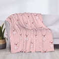 thumbnail image 3 of Yiaed Pig Polka Dot Print Blanket Throw Blanket Soft Cozy Flannel Blanket for Home Bed Sofa Couch Chair-60"x50", 3 of 6