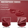 thumbnail image 3 of LKJYER Ottoman Covers Slipcover Rectangle Waterproof Faux Leather Footstool Cover Stretch Footrest Protectors with Elastic Bottom Folding Storage Stool Furniture Protector, 3 of 7