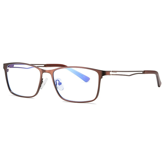 Simple Fashion Anti-blue Light Glasses Metal Frame Comfortable Non-slip Plain Glass Spectacles for Men
