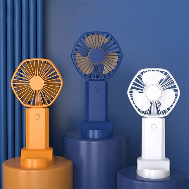 Fiudx Ventilador de Escritorio Usb, Recargable y Portátil, Alta Potencia, 3 Velocidades, Silencioso, Mini Ventilador Plegable, para Oficina, Hogar, Dormitorio, Tamaño Compacto (18,5 X 9,6 X 3,1 Cm).