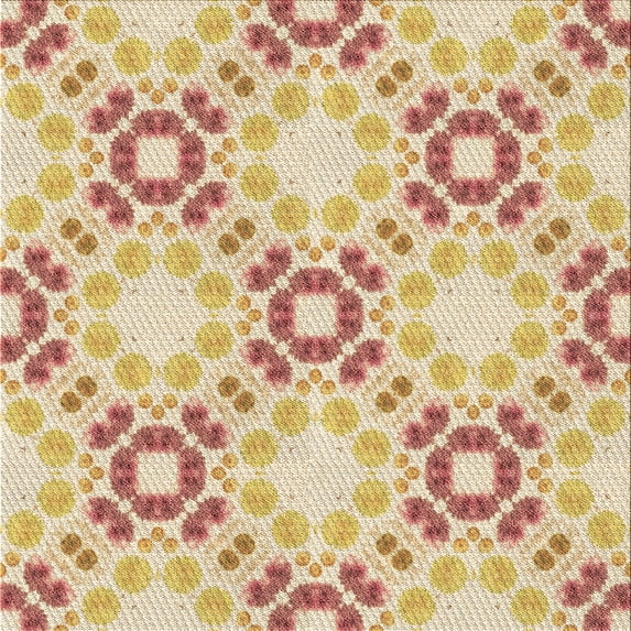 Ahgly Company Indoor Square Patterned Cardboard Brown Gold Area Rugs, 8' Square