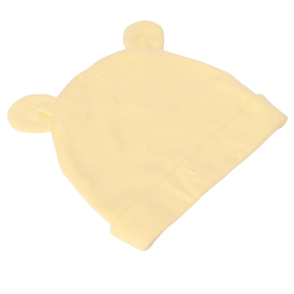 Gorros Para Bebés, Orejas De Oso Lindas, Lavable A Mano, Gorro Para Recién Nacido De Algodón Elástico Amarillo, Cómodo Para Recién Nacidos