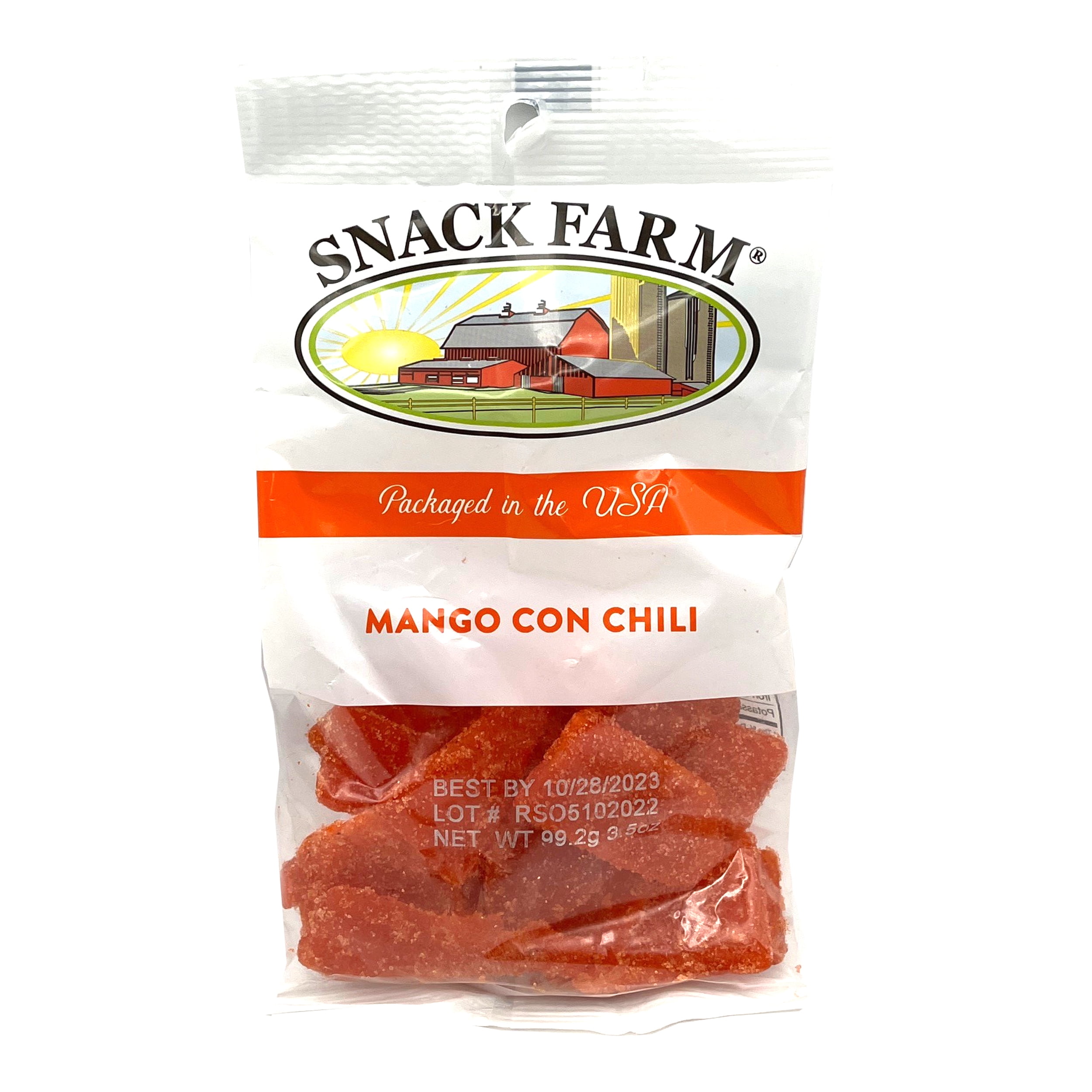 Snack Farm Dried Mango Slices Con Chili 3 oz. Bag (2 Pack)