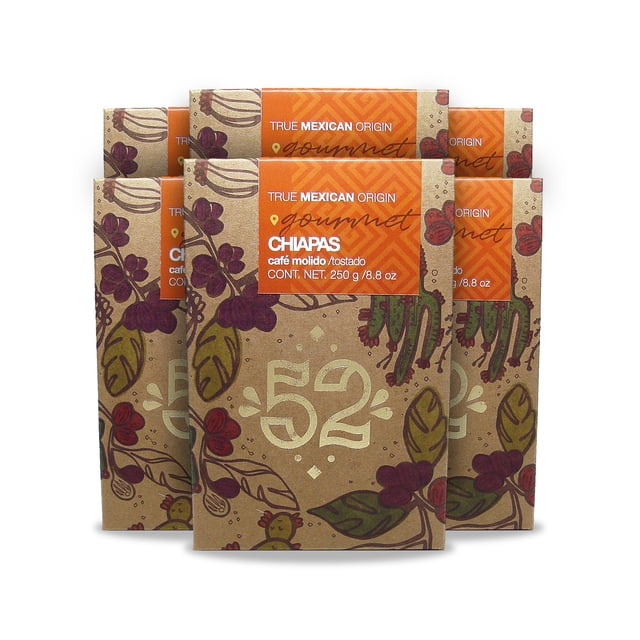 Café Artesanal 52 GOURMET Chiapas Pack de 6 - Molido