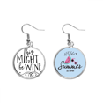 thumbnail image 1 of Esto podría ser vino diseño de encaje Pendientes de sandía verano lóbulo desgaste Unbranded M, 1 of 3