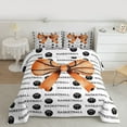 thumbnail image 2 of jejeloiu Orange Bow Knot Full Size Comforter Sets,Basketball Sport Bedding Sets Ball Gamer Reversible 3pcs, 2 of 8
