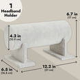 thumbnail image 4 of Juvale Velvet Headband Holder Stand - 12.2 x 6.5 x 6.7 Inches, Gray Velvet - Hair Accessories Organizer & Headband Rack - Bracelet Display & Jewelry Stand, 4 of 10