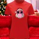 thumbnail image 3 of Playera Blusa Con Estampado De Santa Fashion Con Lentes Y Chicle Ropa De Mujer Color Rojo Talla Mediana Marca Emil SaEs, 3 of 4