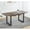Walnut+black, variant on Holaki Square Extendable Dining Table with Metal Leg,Modern Space Saving Kitchen Table for Living Room(70.86" L x 31.5" W x 29.53" H)
