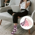 thumbnail image 6 of Socks Winter Slipper Cozy Fleece Warm Fluffy Plush Flower Fuzzy Stocking Home Boot Cute Sock Non Floor Women Sleeping, 6 of 8