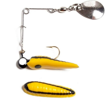 Betts Tackle Spin Grub 1/32oz. - Yellow Black Stripe Spinnerbait Spinnerbaits