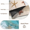 thumbnail image 6 of 3'x5' Area Rugs, Ocean Turtle Indoor Outdoor Area Rug for Living Room Bedroom, Gradient Turquoise Wave Starfish Beach Washable Bathroom Rugs Kitchen Floor Carpet Mats Home Decor Aesthetic, 6 of 8