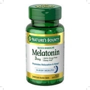 Nature's Bounty Melatonin 3 mg Tablets 240 Tablets (Pack of 3)