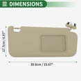 thumbnail image 4 of Unique Bargains Right Passenger Side Car Sun Visor for Toyota RAV4 2006-2013 w/ Mirror No.74310-42452-B2/74320-42501-A1, 4 of 6