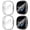 Clear, variant on MJSHUN[4-Pack] for Fitbit Sense 2 /Versa 4 Screen Protector Case, Full Around Electroplate Soft TPU Bumper Around Protective Case Cover for Fitbit Sense 2 /Versa 4 Smartwatch(Clear+Clear+Clear+Clear)