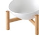 thumbnail image 5 of Cuenco para gatos inclinable de 45  degree, con soporte de madera, alimentador de alimentos, antideslizante, cuenco portátil de cerámica para mascotas de , Blanco Yinane Cuenco para gatos, 5 of 5