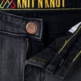 thumbnail image 4 of Knit N Knot Ripped Black, Stretchable, Slim Fit Jeans with Adjustable Waist for Boys, 7-8 Years, 4 of 8