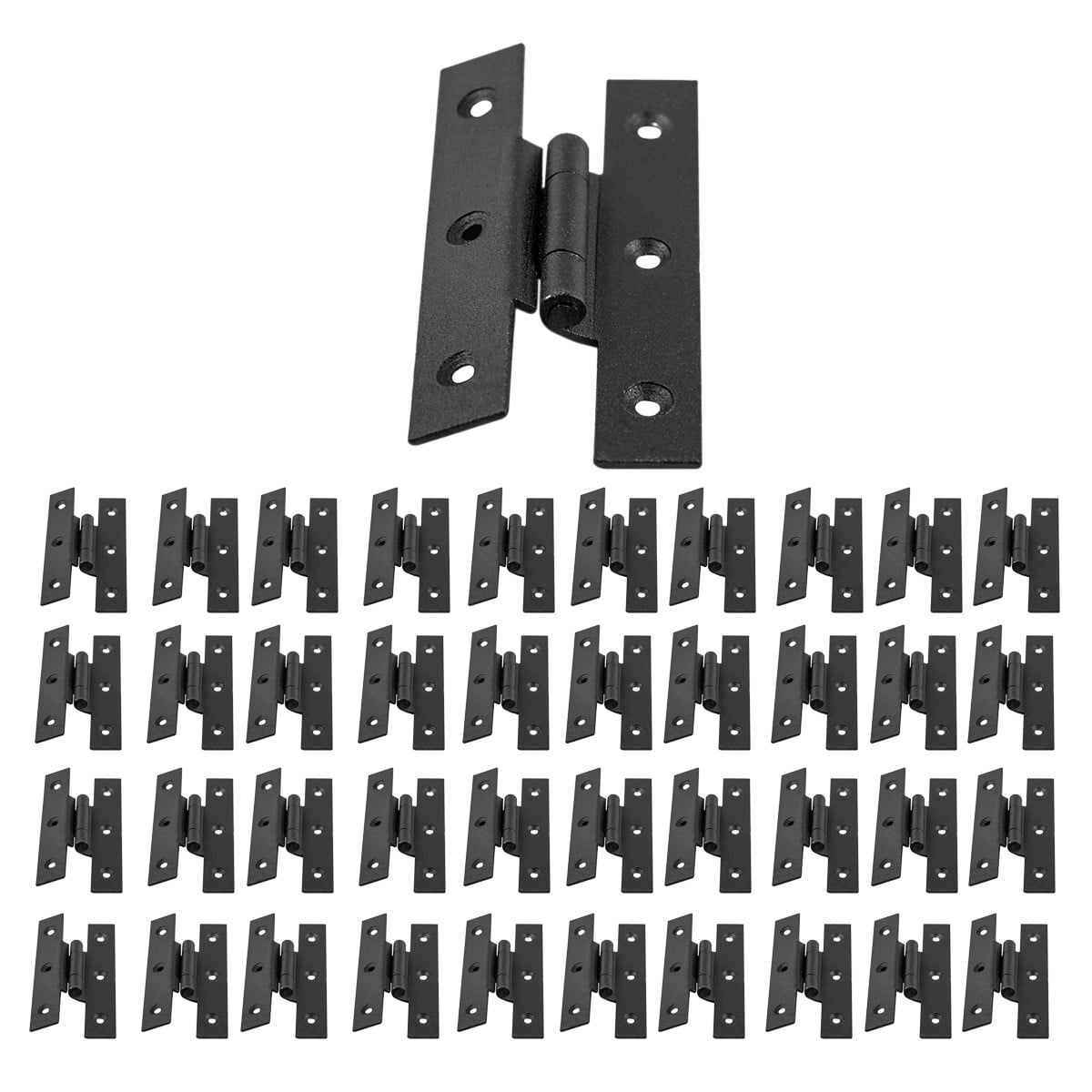 Renovators Supply Hinge 3.5" Black Wrought Iron H Hinge 1/4