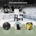 thumbnail image 3 of WestinTrends Ashore Outdoor Patio HDPE Plastic Modern Adirondack Dining Chair, Black, 3 of 16