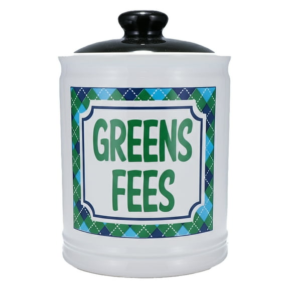 Cottage Creek Golf Ceramic Multicolored Piggy Bank