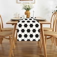 thumbnail image 4 of Linen White and Black Vintage Soccer Table Runner 72 Inches Long Soccer Table Decor Soccer Party Decoration and Supplies for Table, 4 of 5