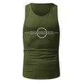 thumbnail image 2 of adviicd Men Tops Fashion Tank Tops For Men Men's Sleeveless Summer Casual Mesh Tank T-Shirt Round Neck Tops Army Green M, 2 of 4