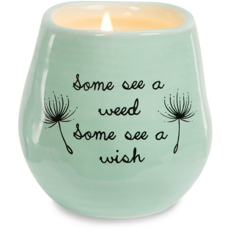 Pavilion - Some See a Weed Some See a Wish Green Ceramic Soy Serenity Scented