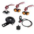 thumbnail image 3 of Universal Turn Signal Light LED Kit with Horn Turn Signal Headlight Horn 3-Pin Relay for ATV UTV, 3 of 9