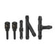 thumbnail image 1 of Rear Windshield Washer Nozzles Fit for VW Golf Jetta with Hose Connector - Pack of 5 Black, 1 of 1
