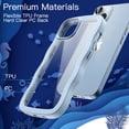 thumbnail image 4 of JETech Cute Case for iPhone 14 6.1-Inch, Wave Frame Curly Shape Shockproof Phone Cover for Women and Girls, Clear Hard PC Back (Blue), 4 of 7