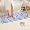 thumbnail image 4 of Pioneer Flower Floral Print Pattern Bathroom Rugs Mat, Non Slip Microfiber Bathroom Rug with Rubber Backing, Soft Mats for Bathroom Floor Tub Shower, 24"x60", 4 of 5