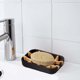thumbnail image 4 of Paquete de 2 jaboneras de madera natural sin tapa (negro, blanco) con escurridor, jabonera, jabonera, jabonera autodrenante para baño, ducha, cocina Rojo Verde, 4 of 5